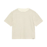 Huttelihut Gestreept T-shirt met Korte Mouwen – Zacht & Ademend – Sand