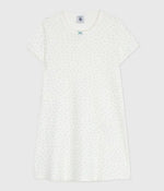 Petit Bateau | Katoenen nachthemd met korte mouwen en hartjesprint voor kinderen