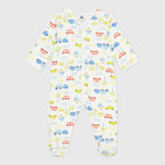 Petit Bateau | Katoenen babypyjama met autootjesprint