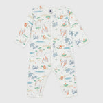 Petit Bateau | Pyjama bébé en coton sans pieds à imprimé savane