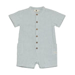 En Fant Playsuit Mousseline Streep Citadel Blauw