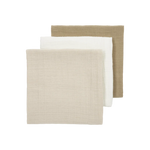 Meyco Hydrofiele Doeken Pre-washed 70x70cm - 3-pack - Offwhite/Soft Sand/Taupe