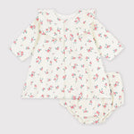 Petit Bateau Jurk Lange Mouwen En Bloomer - Ecru