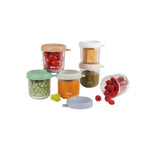 Lot de 6 petits pots de conservation en verre 250 ml - Assortiment de couleurs naturelles