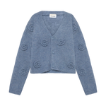 HUTTEliHUT Gilet en maille - Bleu clair de lune