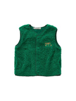 Sproet & Sprout Losse Teddy Gilet - Deep Green