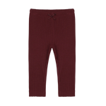 En Fant Pointelle Legging - Burgundy