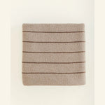 Hvid Wollen Deken Harry - Sand/Mocha