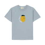 Lässig T-Shirt Jersey GOTS - Lemon/Light Blue