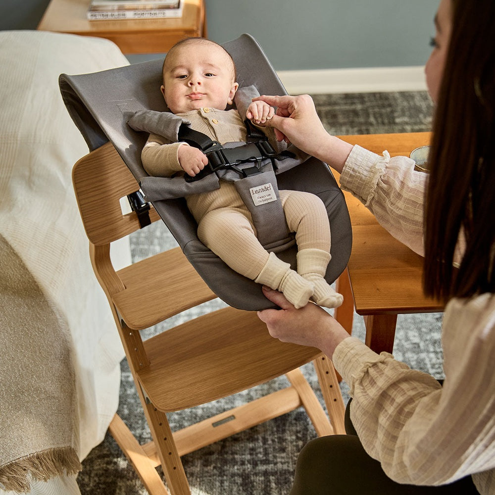 Leander Newborn Set Voor Louie Eetstoel - Cool grey