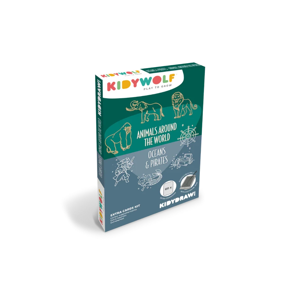 Kidywolf Kidydraw Mini Tekentablet REFILL - Animals Around The World / Oceans & Pirates