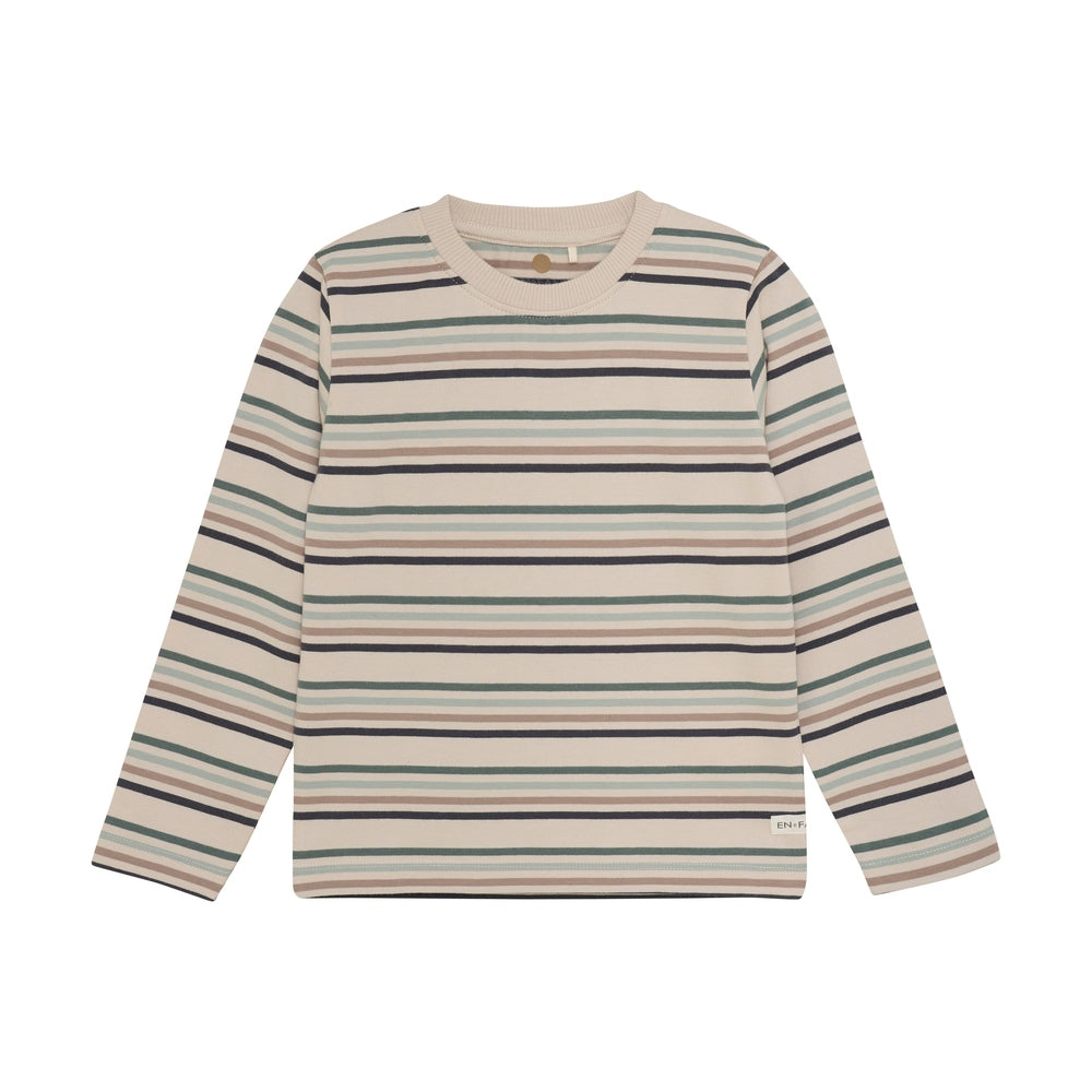 En Fant T-shirt Met Gekleurde Strepen