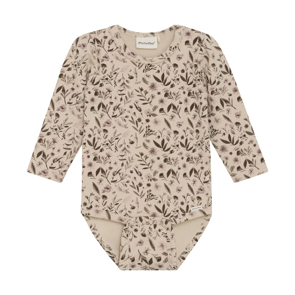 Minymo Romper Met Lange Mouwen - Flowers