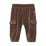 Minymo Velour Broek Met Zak - Chocolate Chip