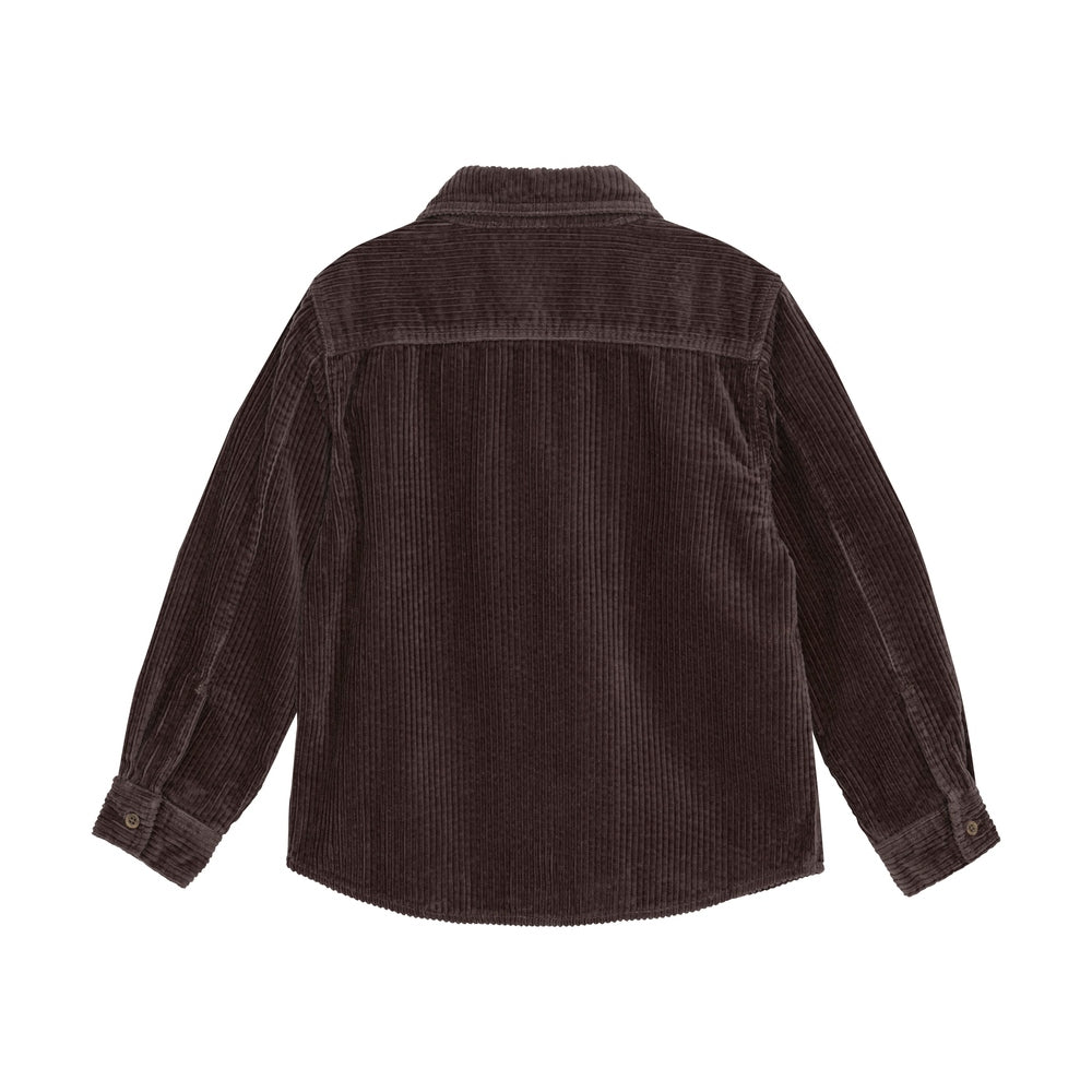 Minymo Velours Overhemd - Chocolate Chip