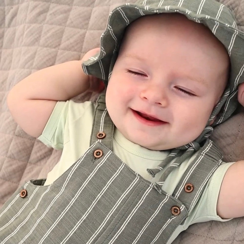 Minymo Babypakje Met Strepen - Sea Spray/Khaki