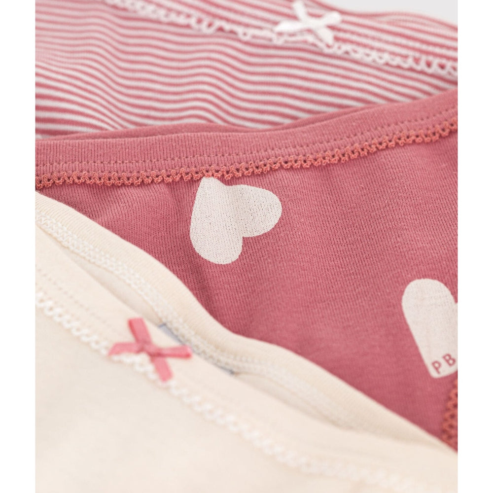 Petit Bateau Set Van 3 Shorties Met Hoge Taille Voor Meisjes - Hartjes