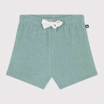 Petit Bateau Baby Short Van Katoenen Badstof Groen
