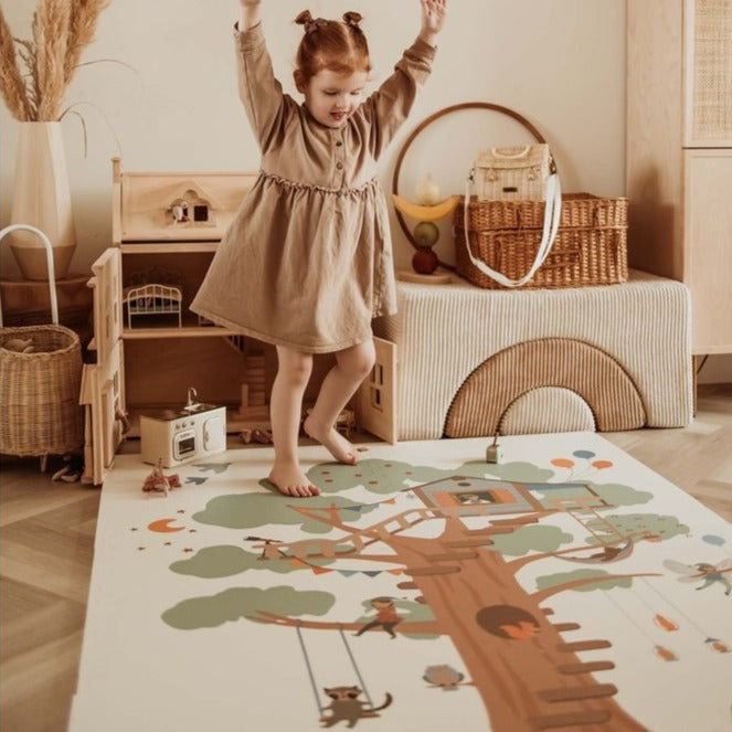 Play&Go Speeltapijt Puzzel - Eevaa 2In1 Puzzelmat/Opbergbox - Treehouse | Foam
