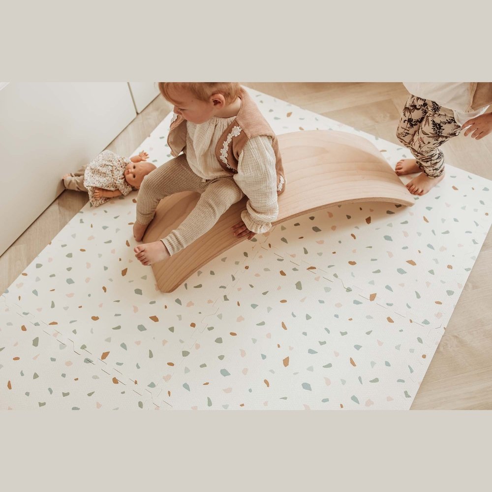 Play&Go Speeltapijt Puzzel - Eevaa 2In1 Puzzelmat/Opbergbox - Village/Terrazzo