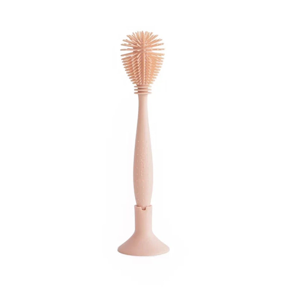 Mushie Siliconen Flessenborstel - Reinigen Zuigflessen - Blush