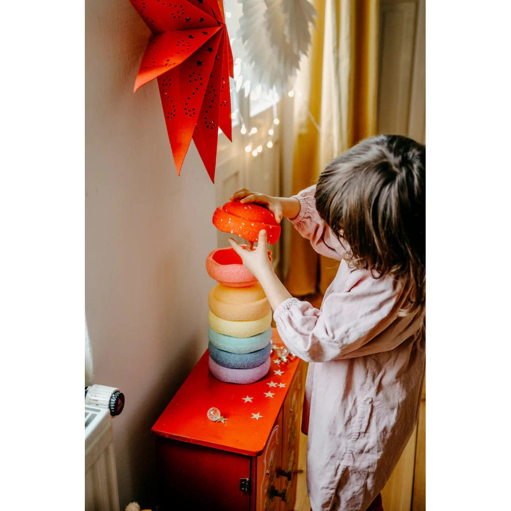 Stapelstein Original Special MINI Rainbow Pastel Blush - Limited Edition