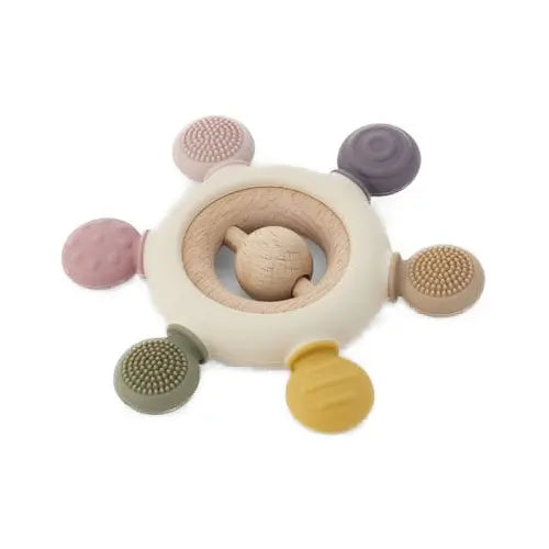 Rammelaartje Anneau de dentition Dentaire - Multicolore Rose