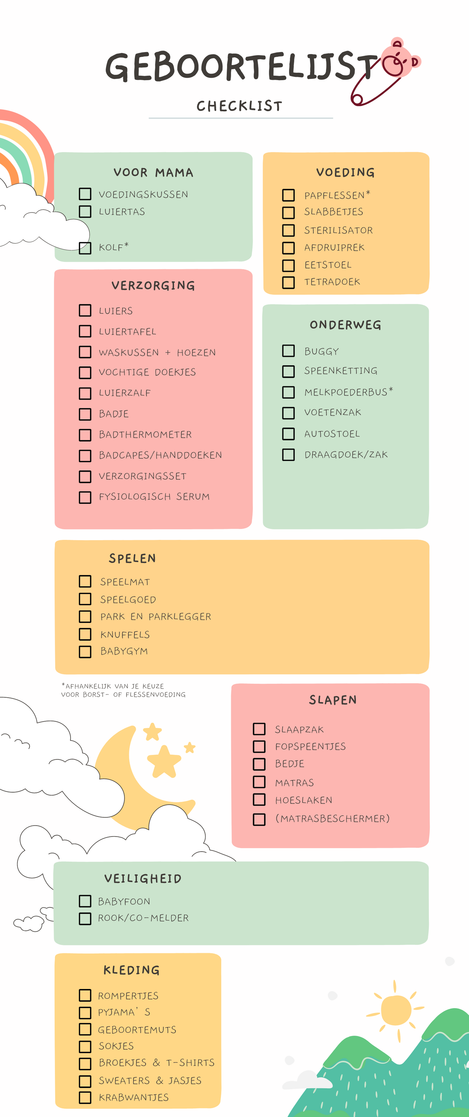 Wat zet ik op een geboortelijst voor een tweede kindje?