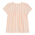 Minymo Jurk Korte Mouw Gestreept Silver Pink