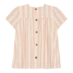 Minymo Jurk Korte Mouw Gestreept Silver Pink