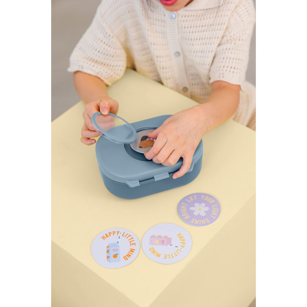 Lässig Snack- En Lunchbox Met Patroon - Blauw