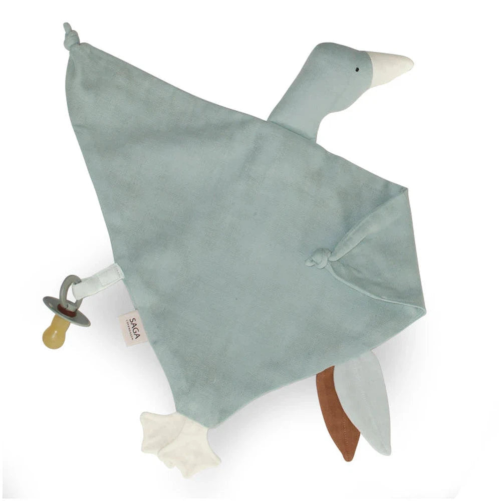 Saga Knuffeldoekje Gans - Dusty Green