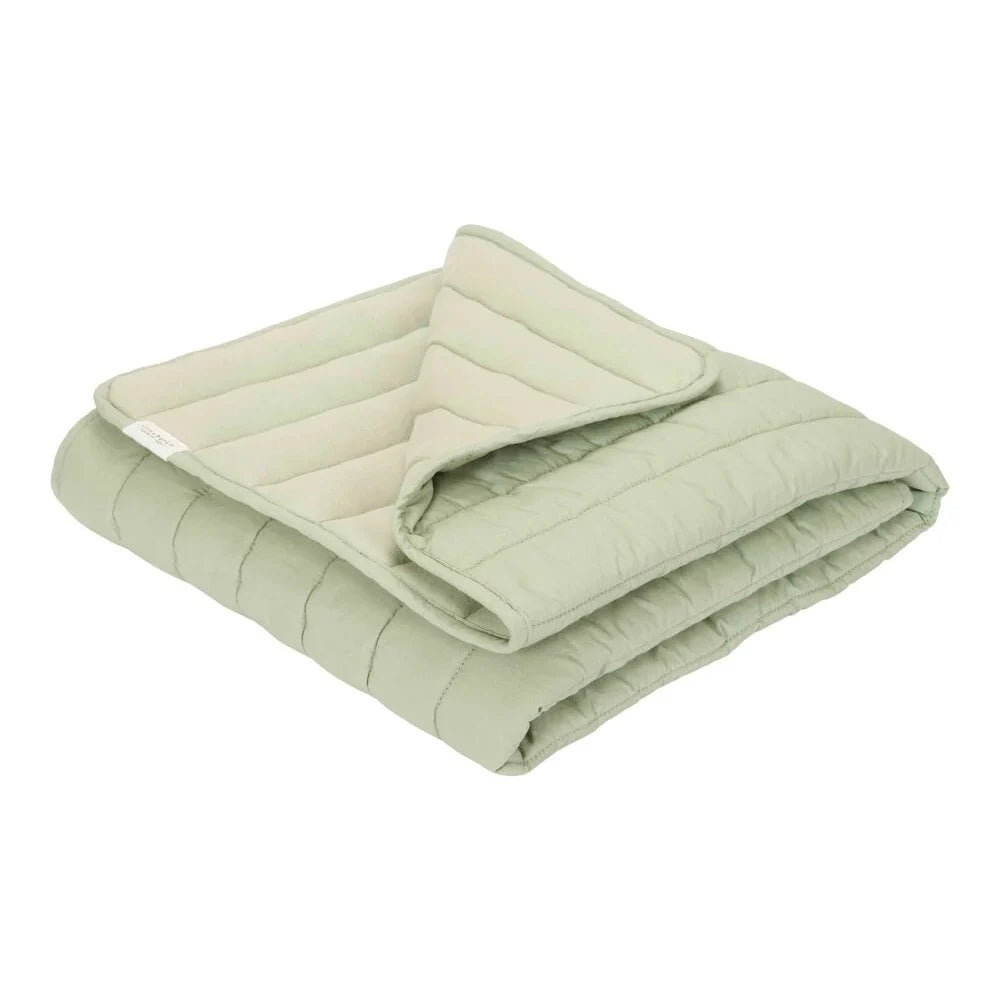 Couverture de berceau Little Dutch Blueberry Leaves Sage