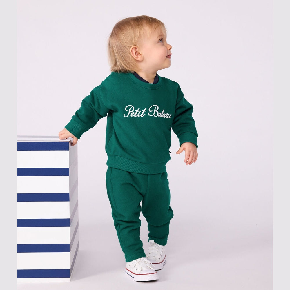 Petit Bateau Katoenen Sweater Met Borduursel - Groen
