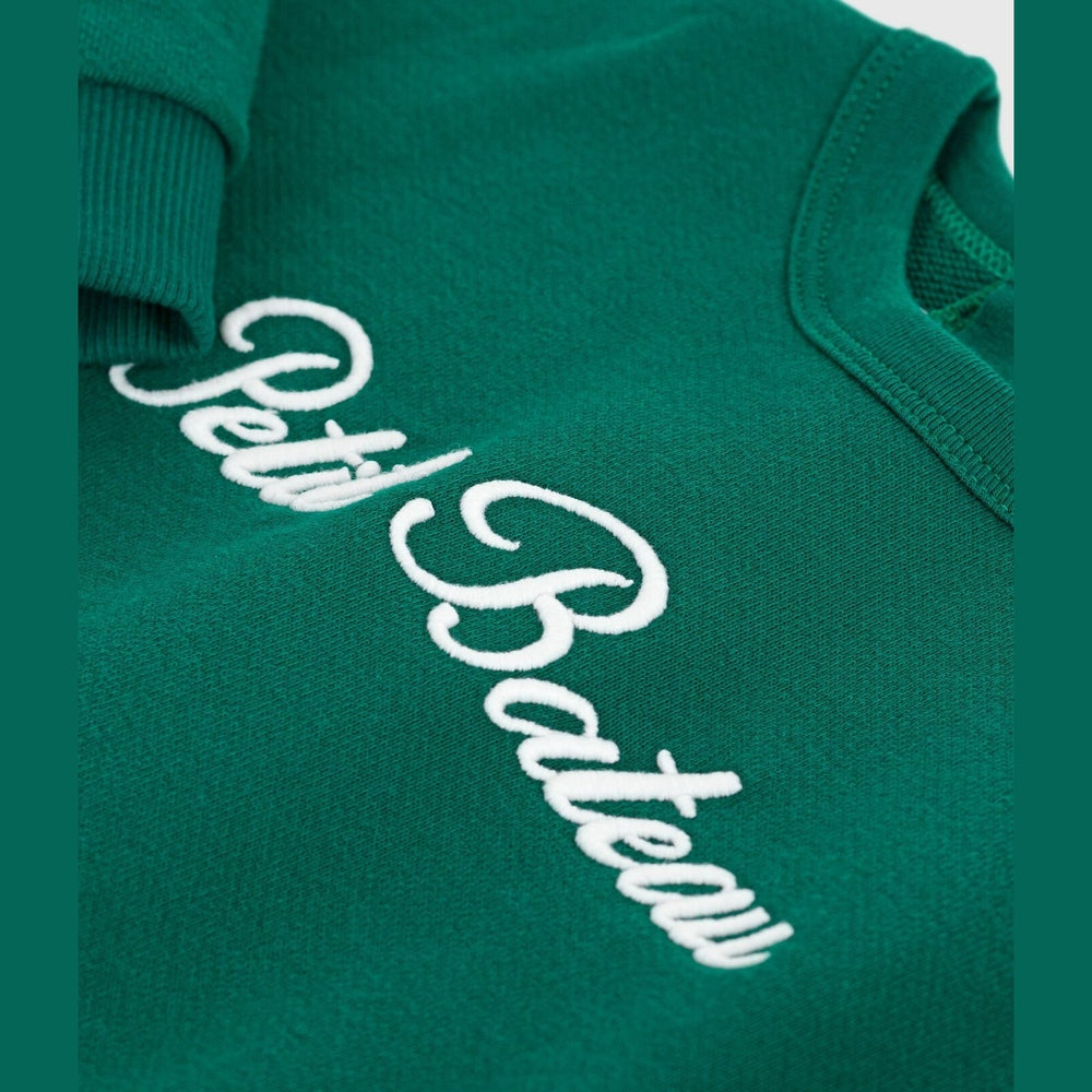 Petit Bateau Katoenen Sweater Met Borduursel - Groen