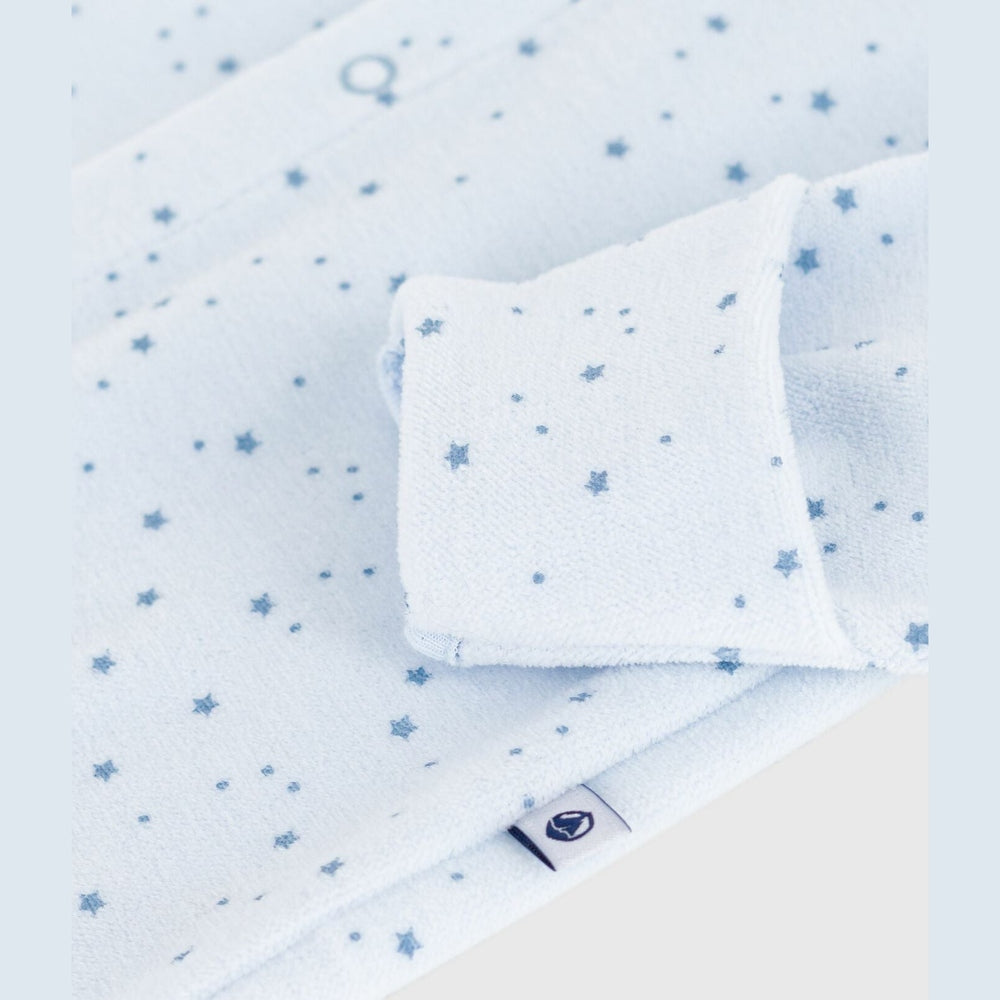 txt
Petit Bateau Pyjama bébé en velours avec col et étoiles - bleu