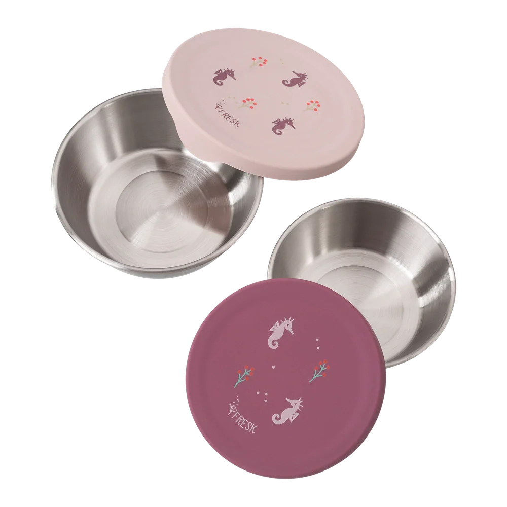 Boîte à snacks inox Fresk 2 pcs - Hippocampe