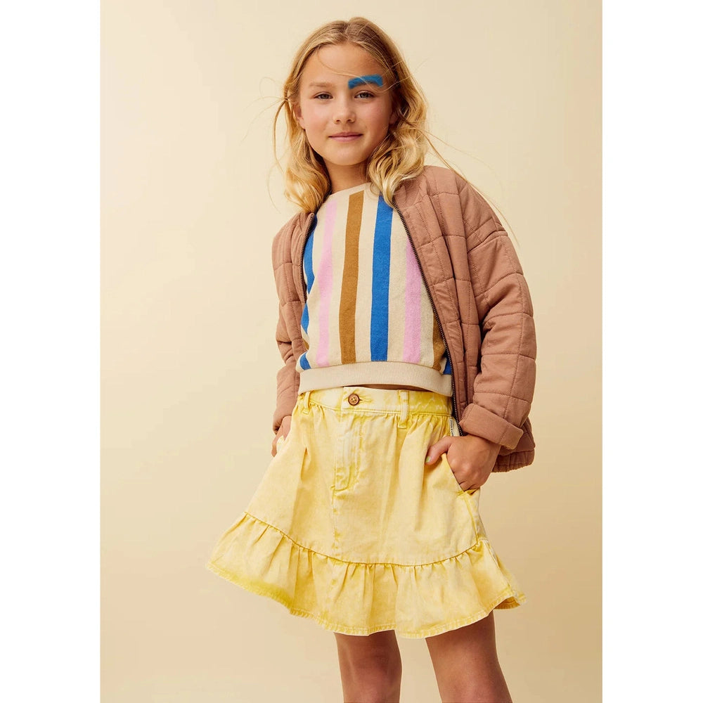 Sproet & Sprout Denim Peplum Rok Pastel Yellow