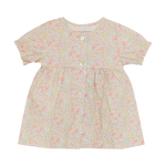 Huttelihut Liberty Fabric Jurk met Korte Mouwen – Kinderjurk – Sand