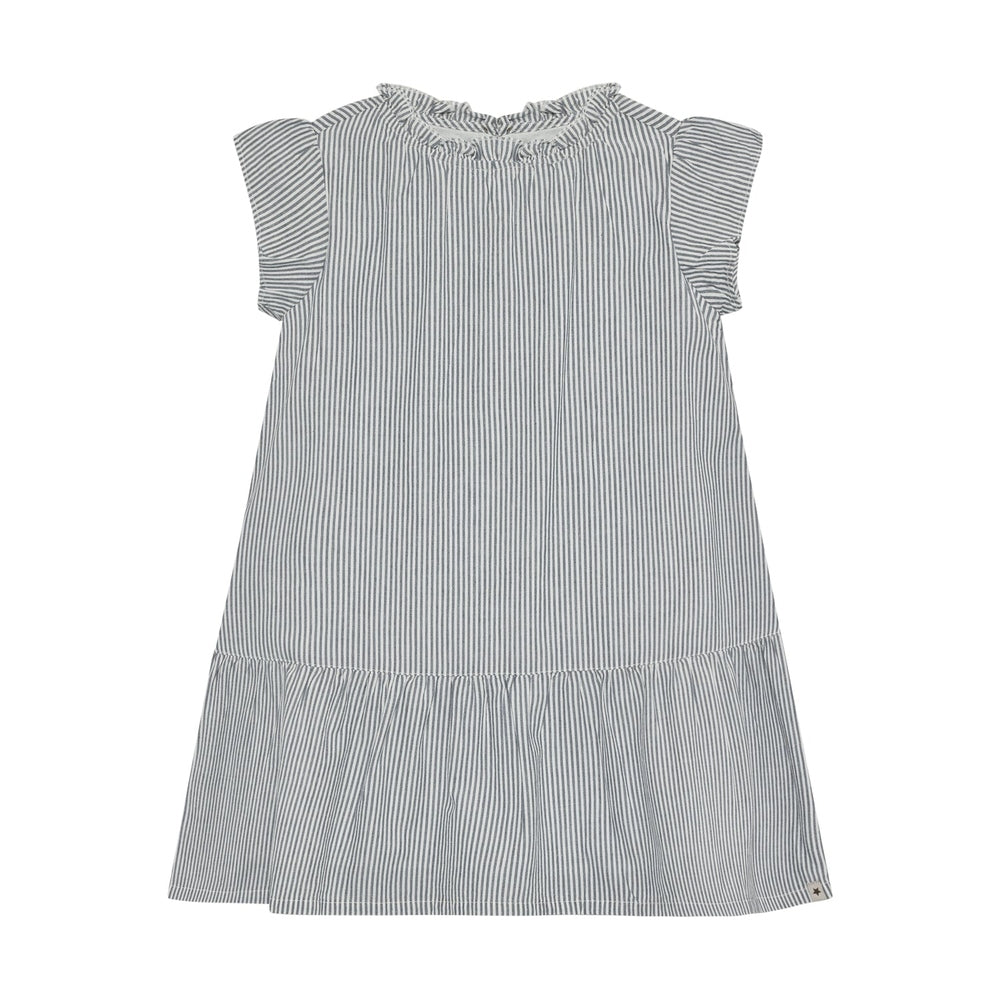 Huttelihut Gestreepte Jurk – Zomerse Kinderjurk – Dark Navy