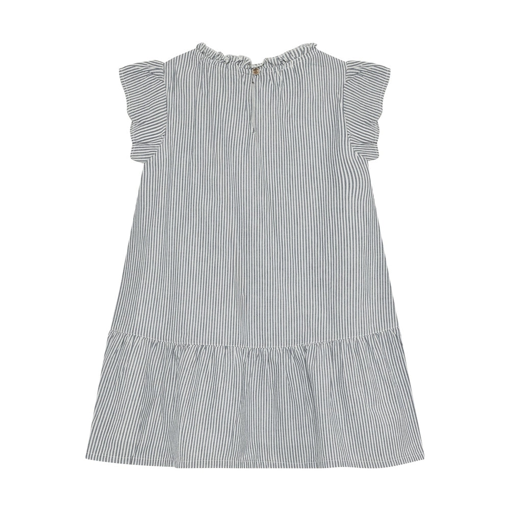 Huttelihut Gestreepte Jurk – Zomerse Kinderjurk – Dark Navy