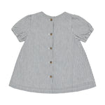 Huttelihut Gestreepte Jurk met Korte Mouwen – Luchtig & Zomers – Dark Navy