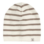 Huttelihut Gestreepte Gebreide Beanie – Brown