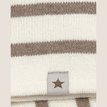 Huttelihut Gestreepte Gebreide Beanie – Brown