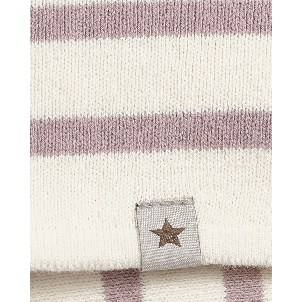 Huttelihut Gestreepte Gebreide Beanie – Rose