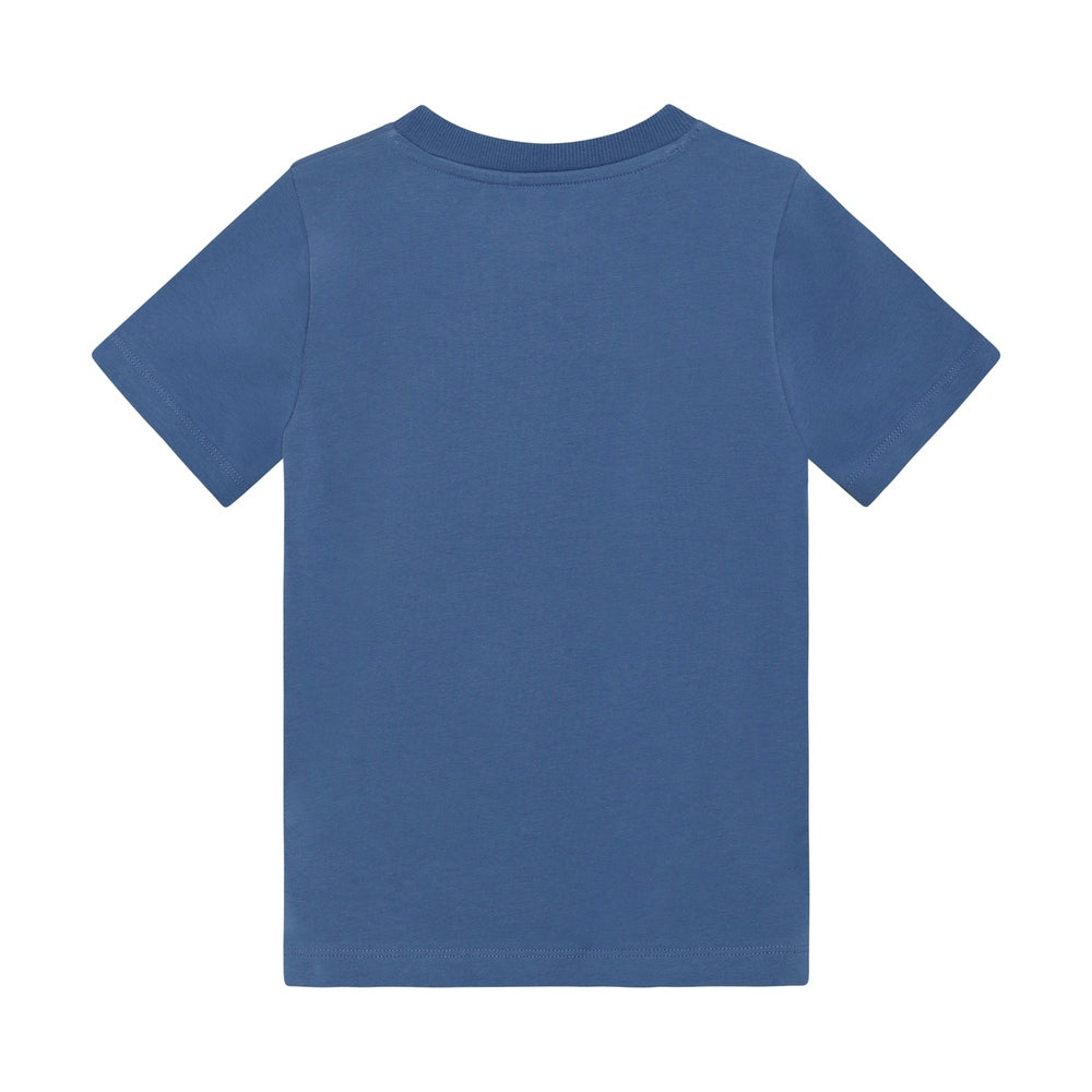 Minymo T-shirt met print van haai - Blauw