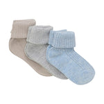 Minymo Babysokken Rib 3-pack Winter Sky