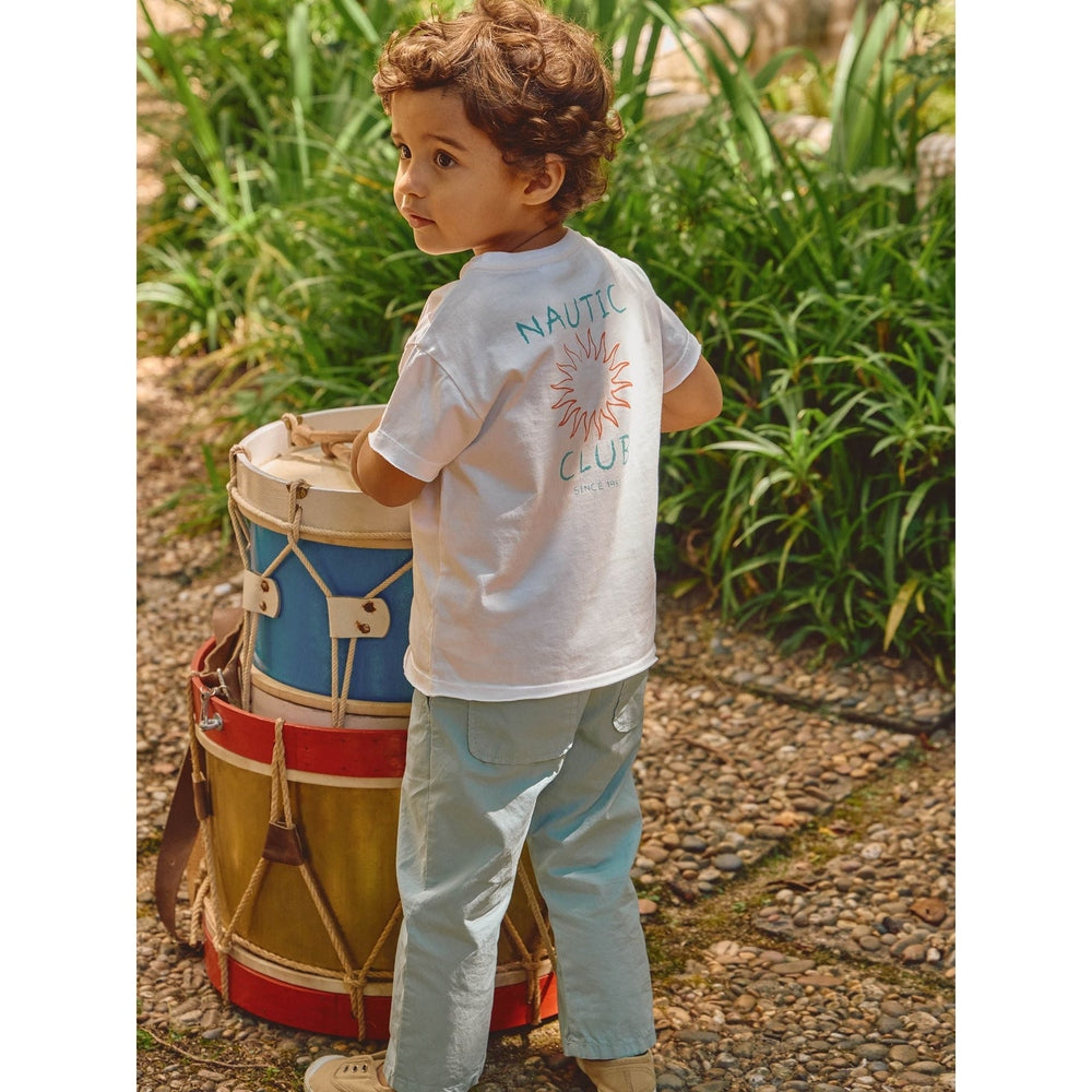 Laranjinha Katoenen T-Shirt Voor Kinderen "Nautic Club" - Off-White