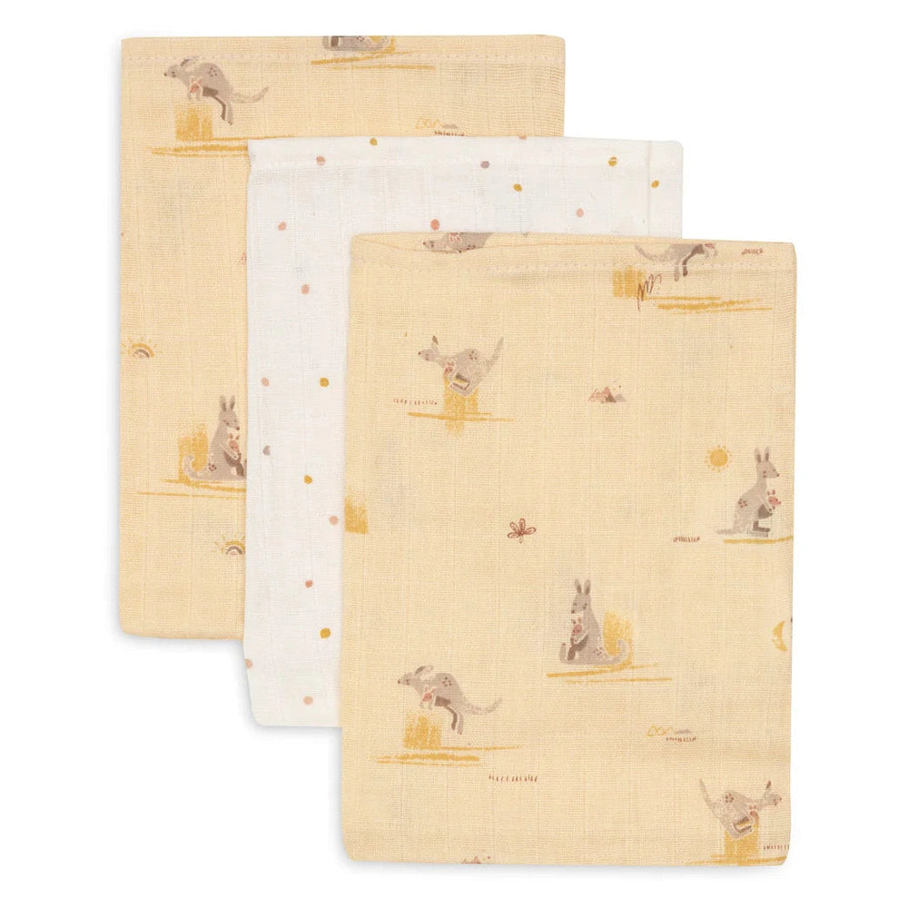 Jollein Hydrofiel Washandje 15x20cm Kangaroots