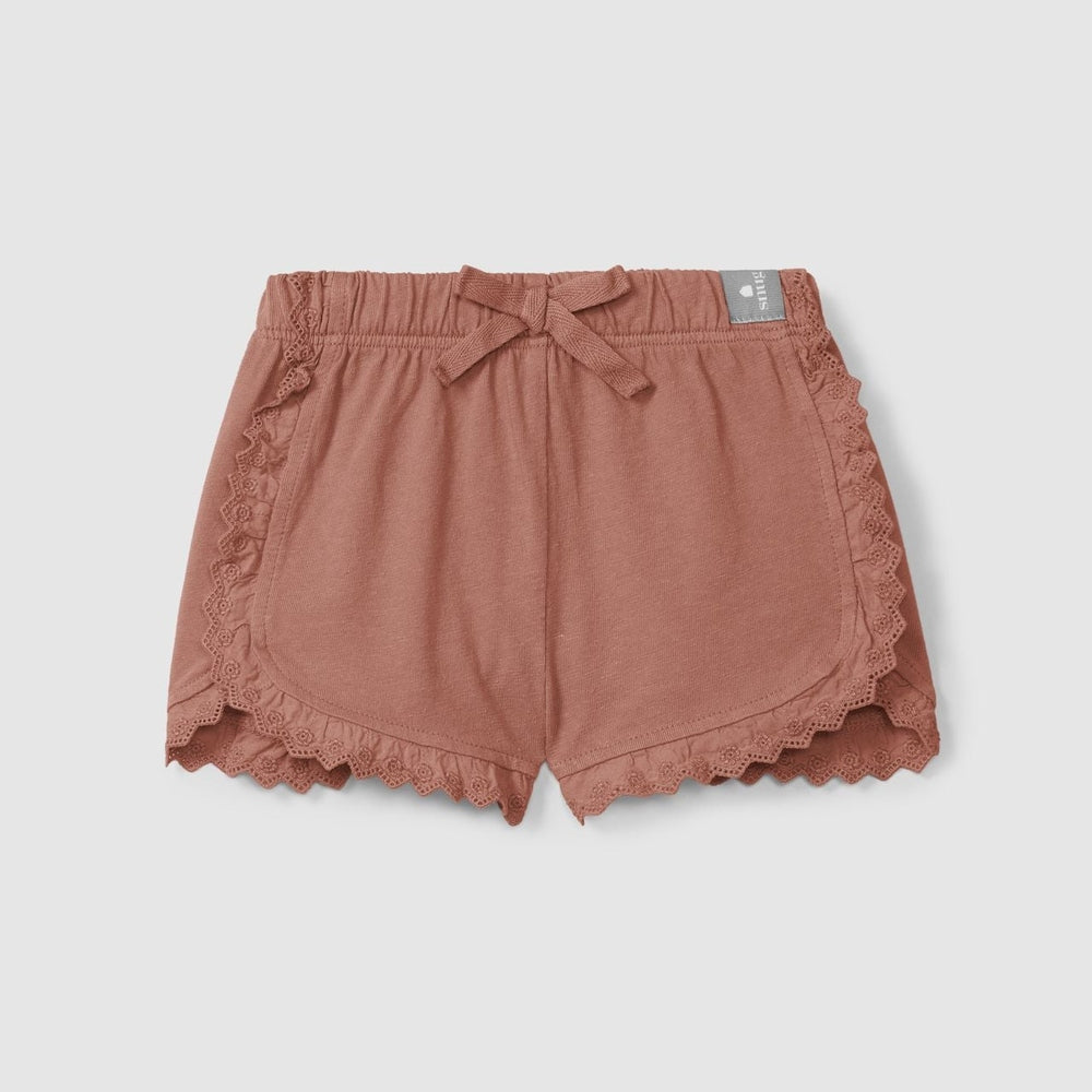 Snug Shorts Terracotta Met Ruffles